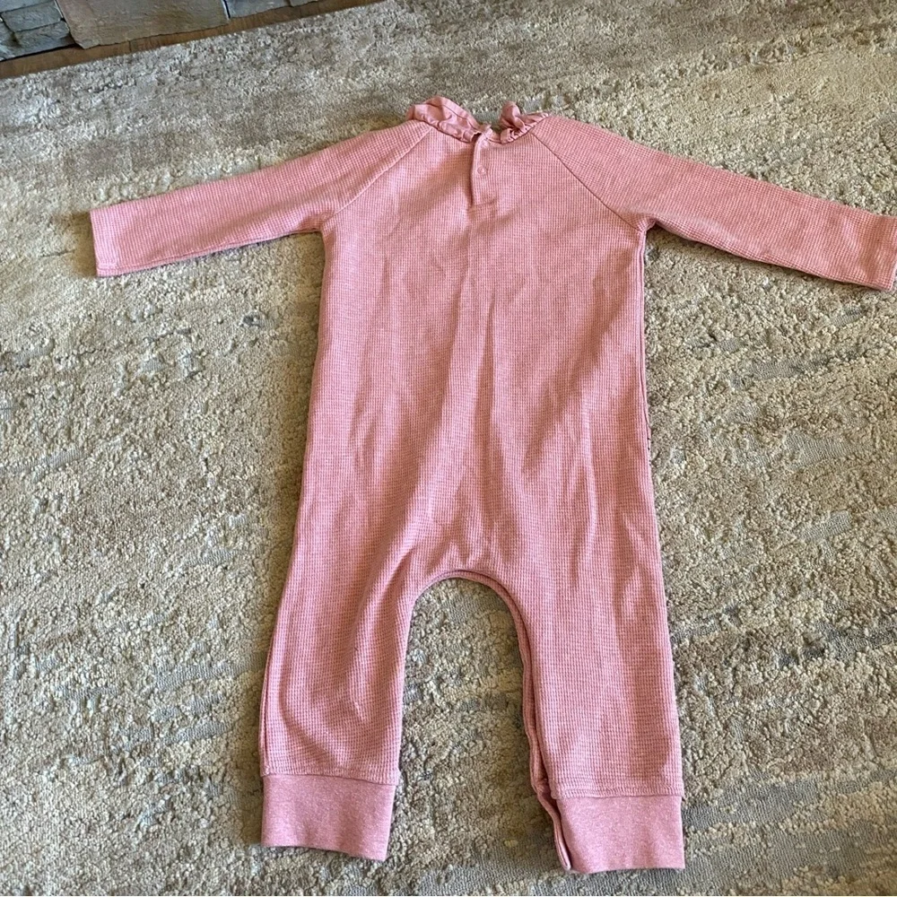 Disney Baby Girl Mickey Minnie Mouse Romper Waffle Cotton Snap Legs Pink: 24m